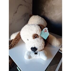 Hug Me Dog With Bone Floppy Laying Bone Plush Large 20" Play Right Brand -New‎